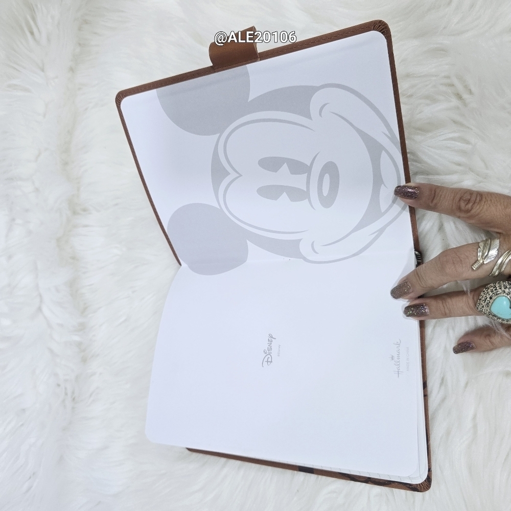 Walt Disney Mickey MouseBrown Leather Journal BlankPages Book drawing - Picture 9 of 15